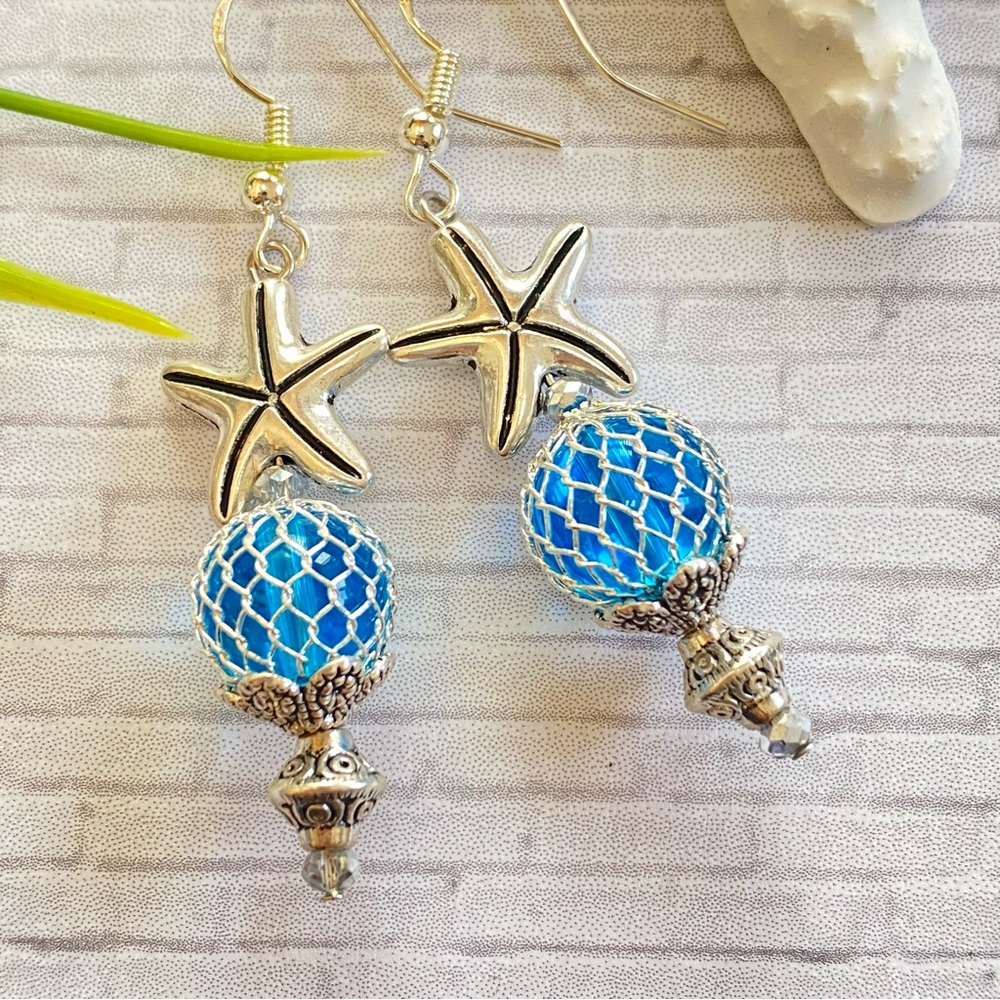 3/$25 Silver Starfish Earrings